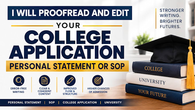 proofread and edit your college application personal statement or sop