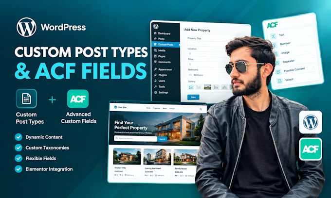 create wordpress custom post types and acf fields