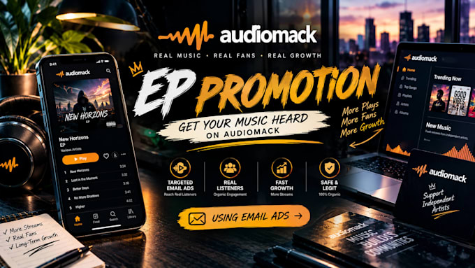 do viral organic audiomack ep music promotion for real growth using email ads