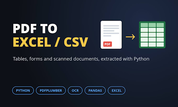 extract data from PDF to excel or csv using python