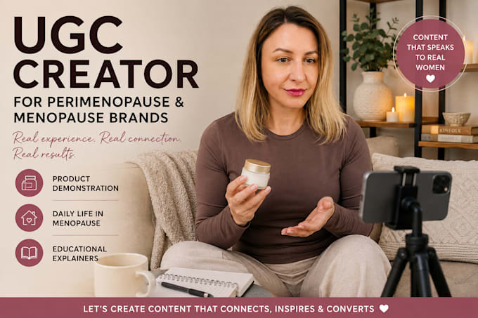 create ugc videos and testimonials for perimenopause