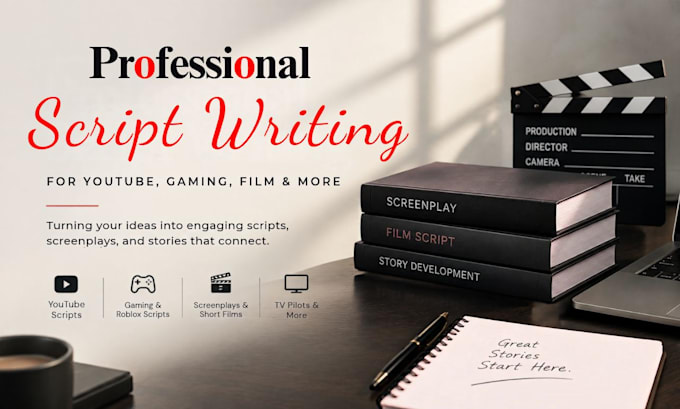 be script writer, screenplay, youtube script writing, film script screenwriting