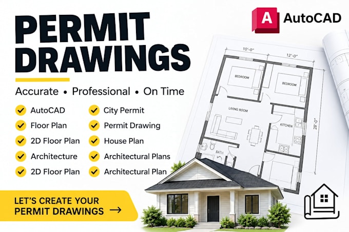 create permit drawings and autocad floor plans
