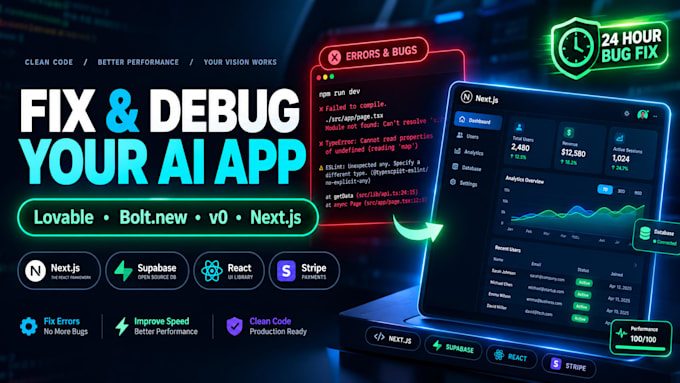 fix, debug, and optimize your lovable, bolt, or nextjs ai app