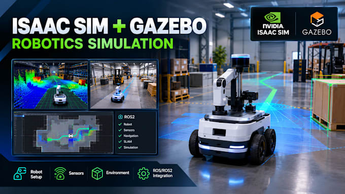 create advanced isaac sim and gazebo simulations