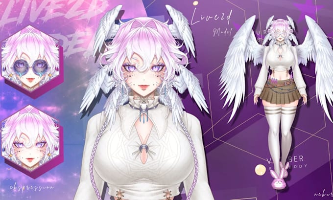 design and rig pro live2d vtuber model, vtuber commission, anime tuber