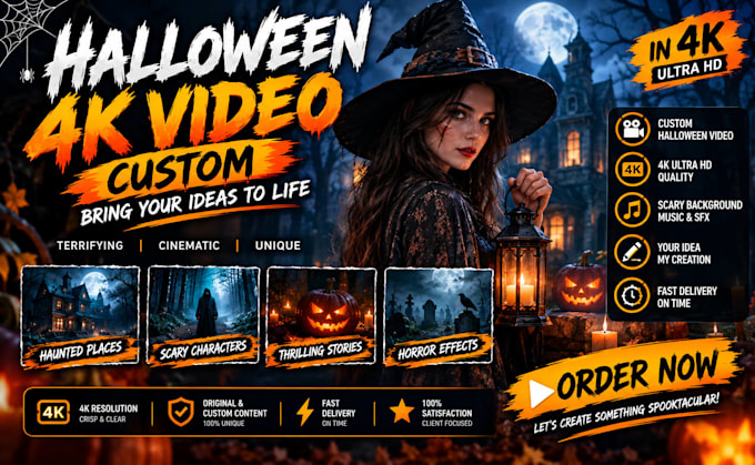 halloween 4k video custom