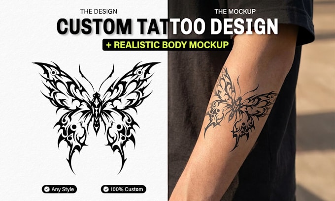design your tattoo with a realistic skin mockup