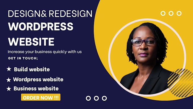 design, redesign and build a responsive word press business website