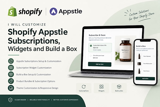 customize shopify appstle subscription, widget and build a box