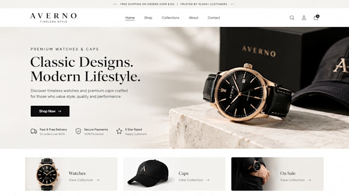 create a modern shopify store for any niche or business