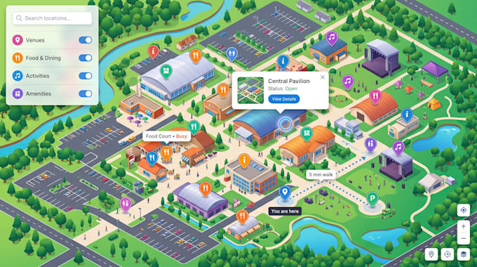 design interactive map, clickable map, svg map, website, digital and vector maps