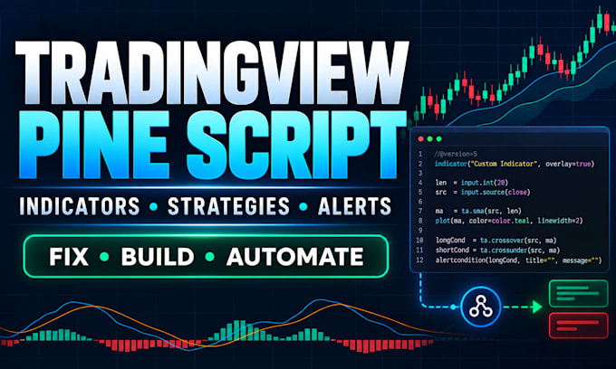 fix or build tradingview pine script indicators strategies alerts and webhooks