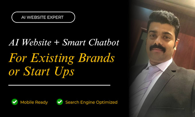 do ai website development, ai business website, ai landing page with ai chatbot