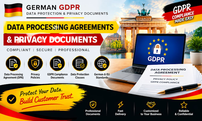 prepare german gdpr data processing agreements and privacy document