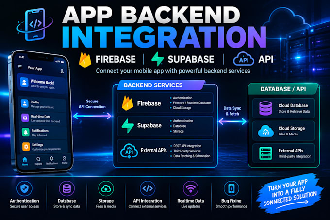 integrate backend services firebase, supabase and apis into your unity game