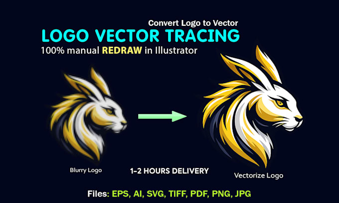 vectorize logo, trace, redraw and convert image to vector
