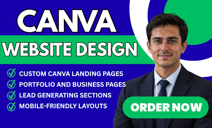 canva website design, canva landing page, portfolio website