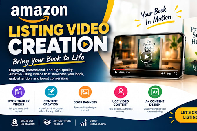 create an amazon product video, video ad for amazon listing
