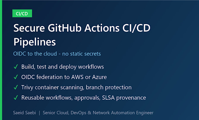 set up a secure github actions ci cd pipeline with oidc