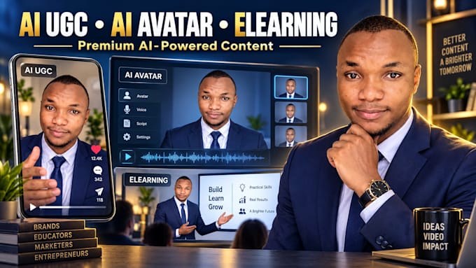 create ai ugc, ai avatar and elearning videos