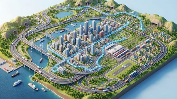 create custom road network, route and transportation maps