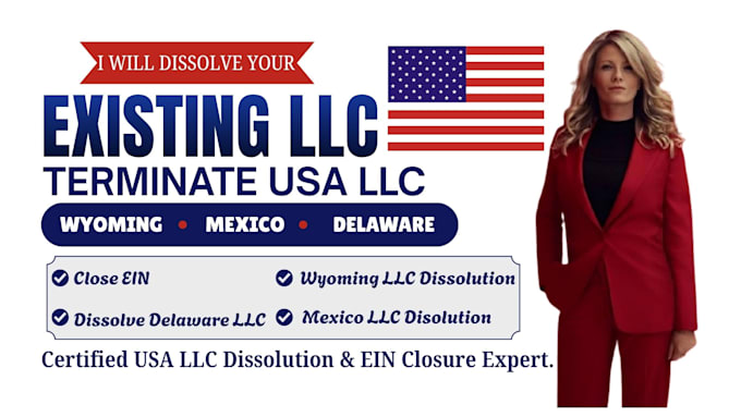 do llc dissolution, dissolve delaware llc, terminate wyoming llc, close ein