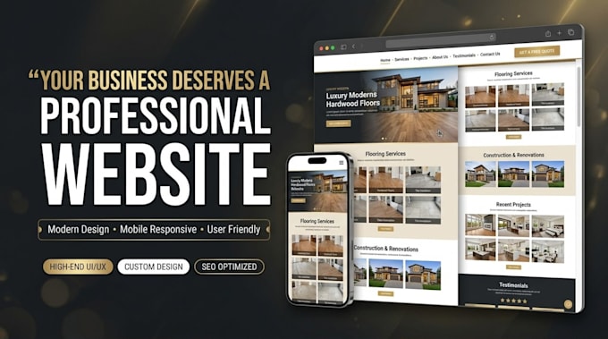build a modern flooring and construction website
