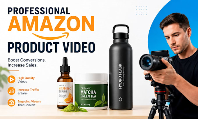 create 4k amazon product video, unboxing, demonstration or ecommerce video ads