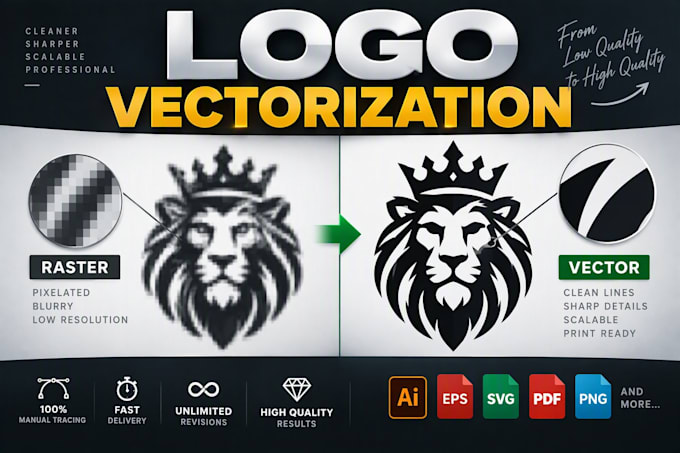 vectorize or convert logo to vector