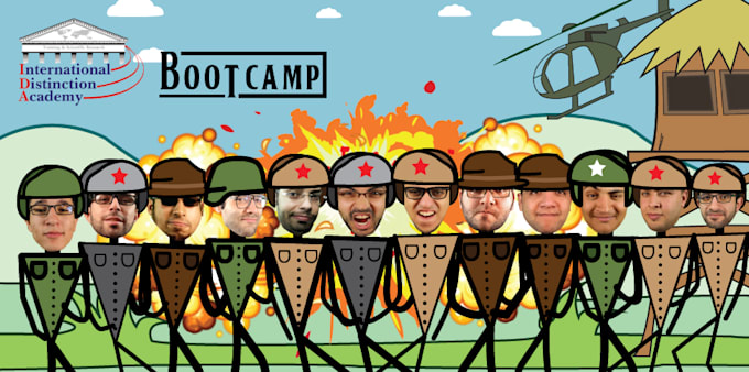 Make a doodle design for your image in boot camp background by Mrkhedr ...