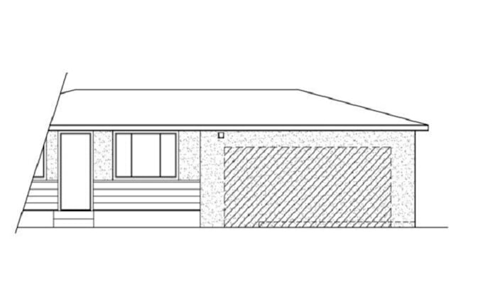 draft garage conversion floor plans, elevations and construction drawings