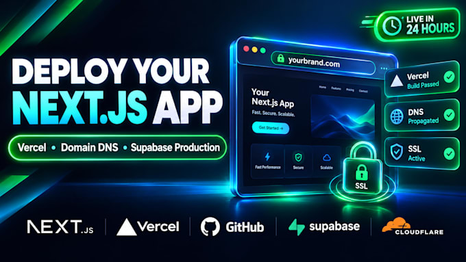 deploy next js app vercel deployment domain setup dns supabase production setup