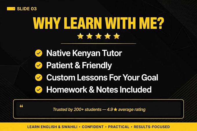 teach you swahili through friendly chat and conversation