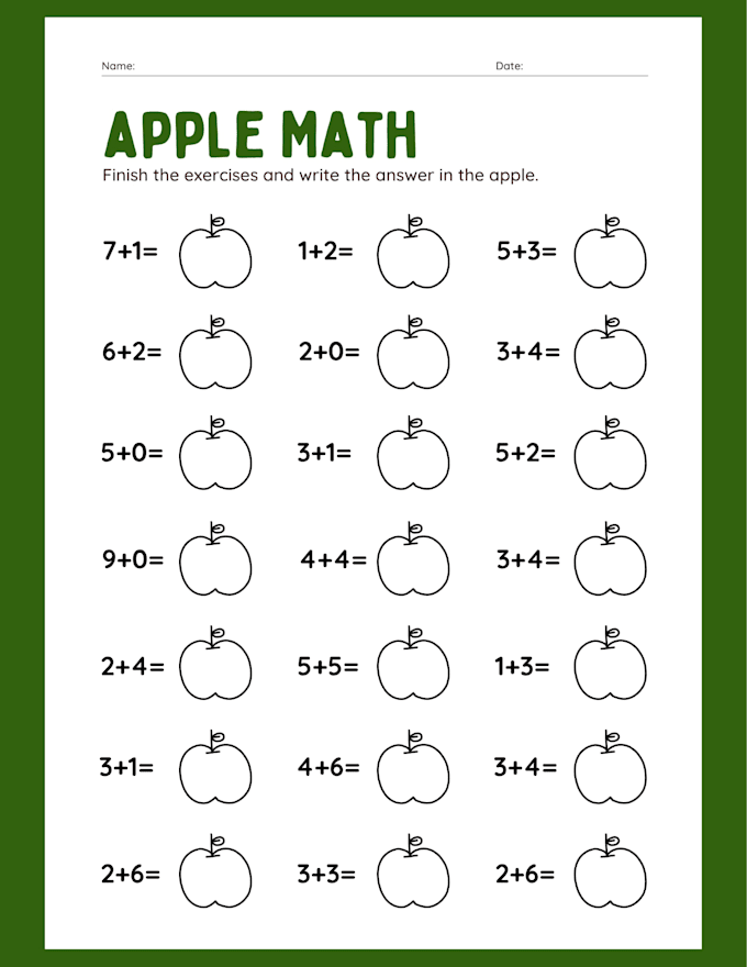 design kids learning worksheets and activity sheets