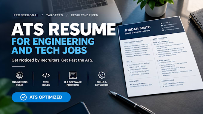write an ats resume for engineering and tech jobs