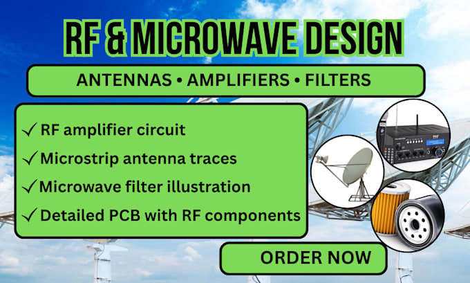 design microwave and rf antennas, amplifiers and filters