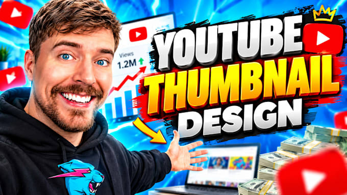 design high CTR youtube thumbnails in 2 hours