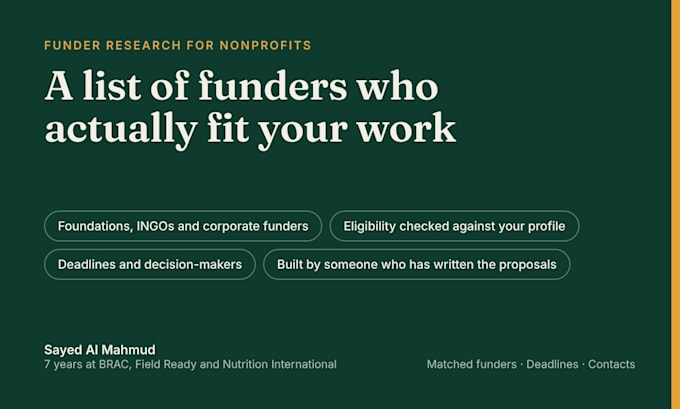 research foundations and donors that fit your nonprofit