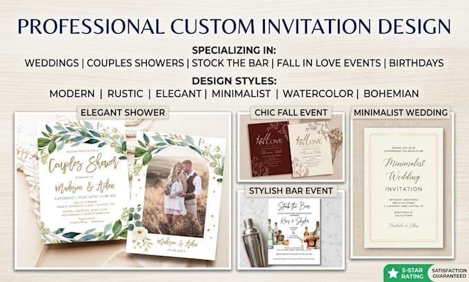 create bridal shower, engagement and couples shower invitations