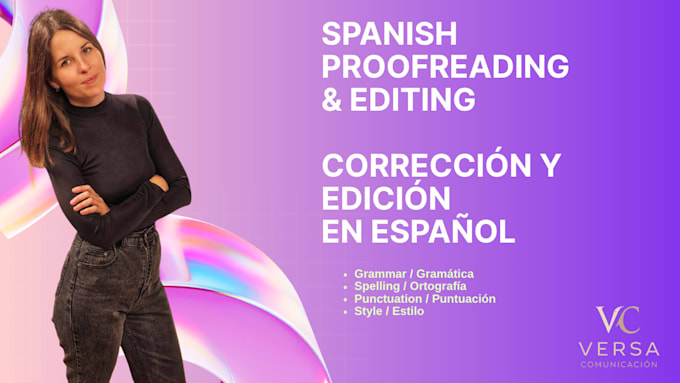 proofread and edit your spanish text