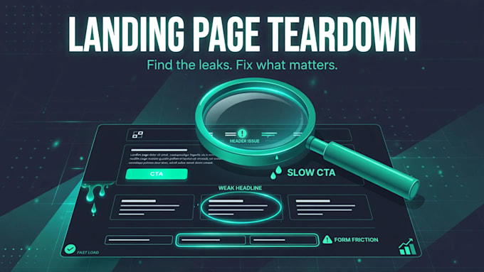 audit landing page conversion rate with teardown and actionable fixes