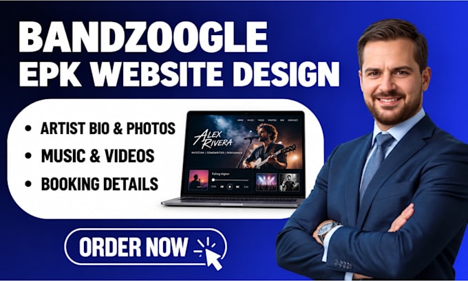 create a professional bandzoogle epk website for your music career