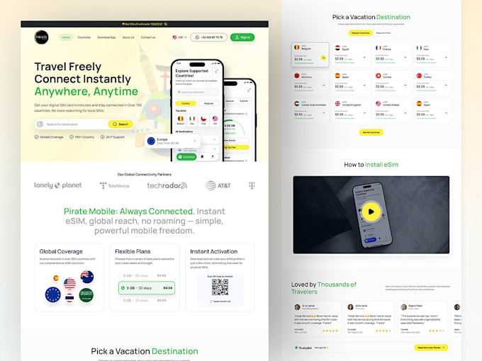 develop voip app, esim calling app, esim website, liphone verification app