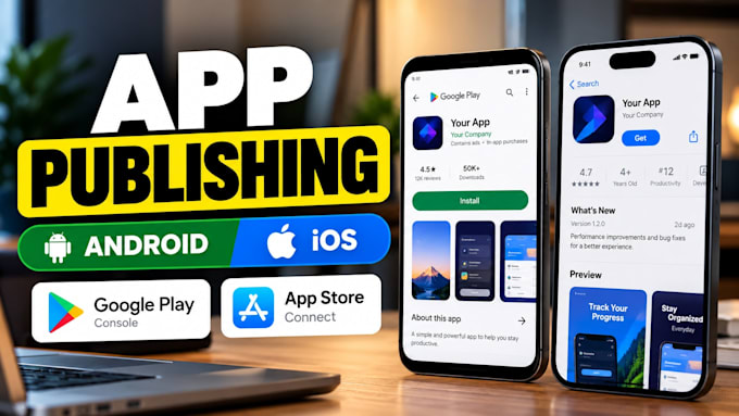 publish your android and ios app on google play and apple app store