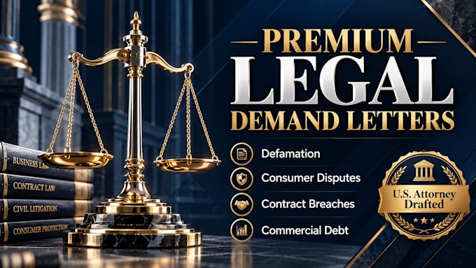 draft a commercial debt collection demand letter by a US attorney