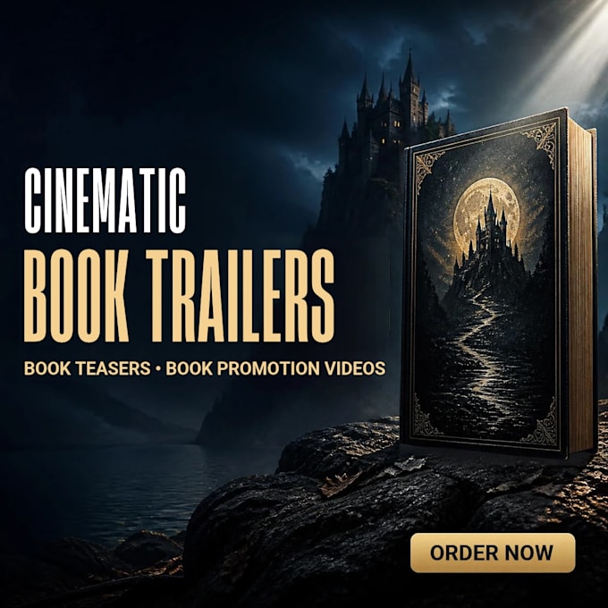 create cinematic book trailer, book teaser, cinematic book video
