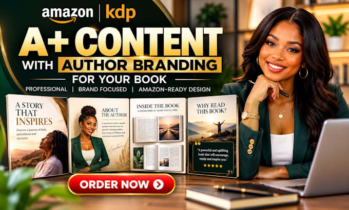 create amazon KDP a plus content with author branding for your book