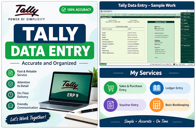 do tally data entry and accounting work