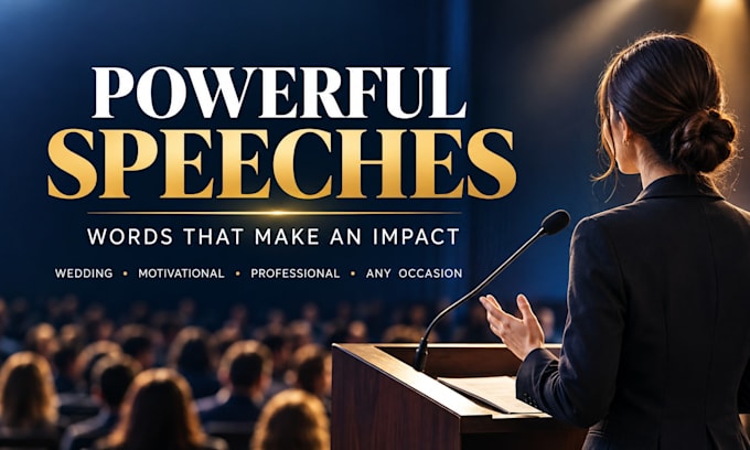 write a powerful and unforgettable speech for any occasion